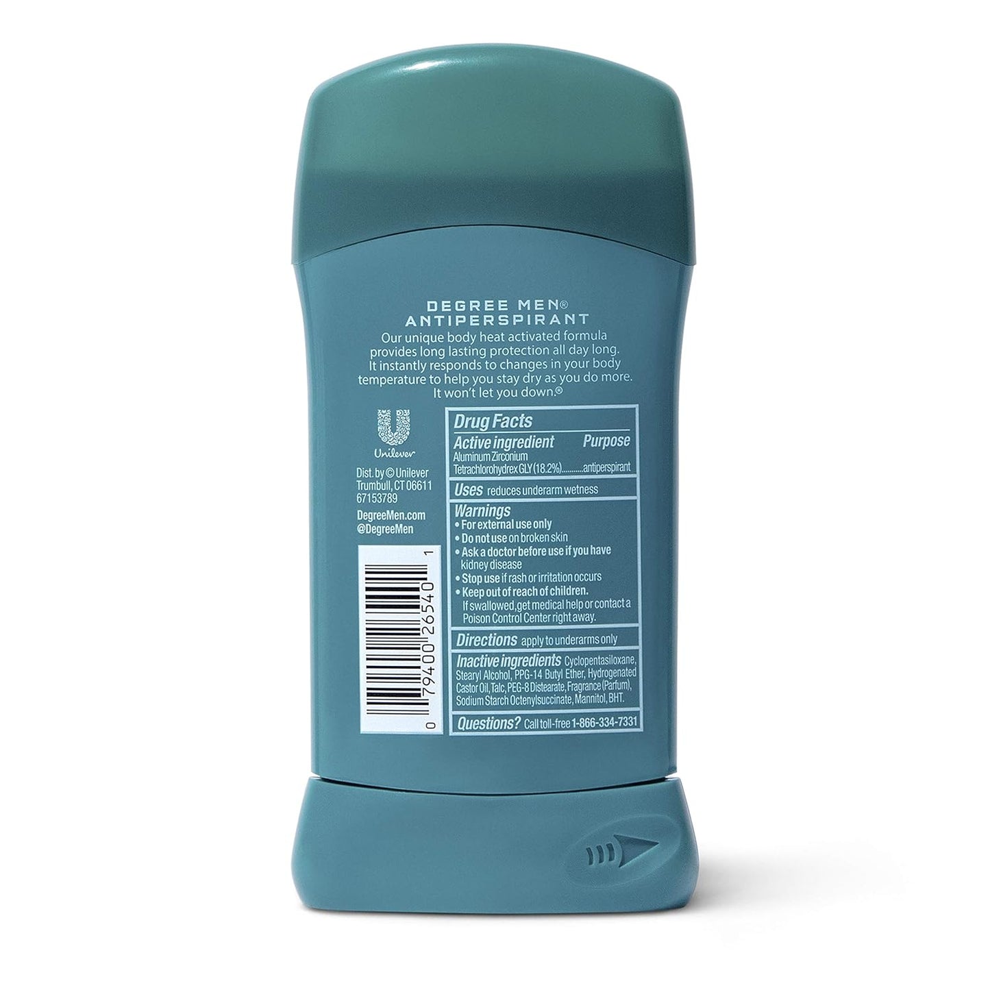Degree Men Antiperspirant Deodorant Stick Cool Rush 48 Hour Protection 2.7 Oz (Pack of 6)