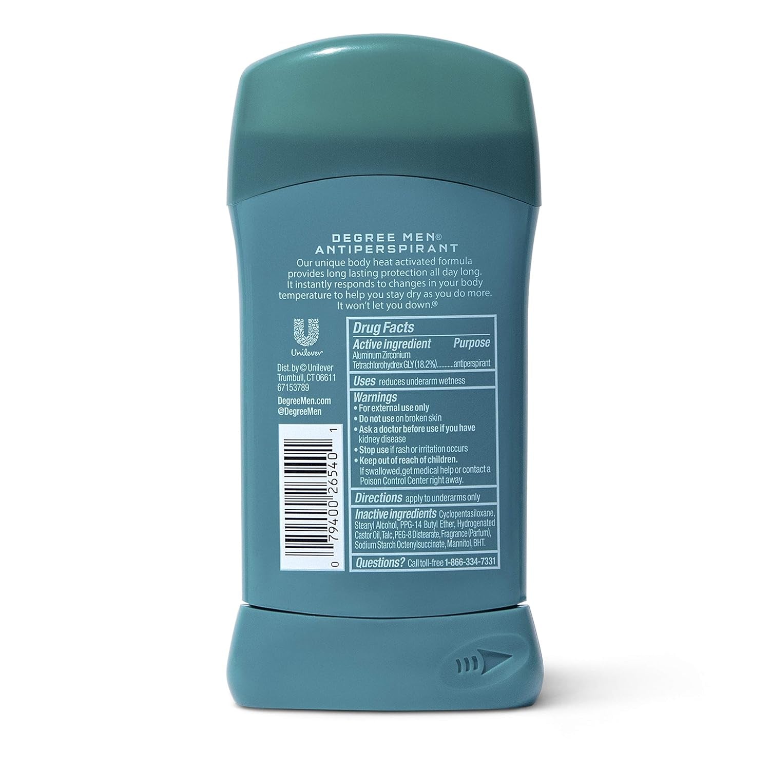 Degree Men Antiperspirant Deodorant Stick Cool Rush 48 Hour Protection 2.7 Oz (Pack of 6)